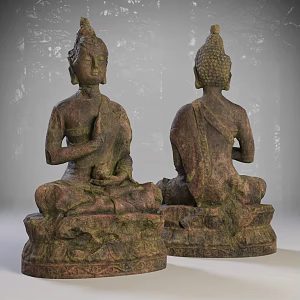 Buddha Statues Stone Statues Shabby Buddha Statues Antique Buddha Statues 3d model