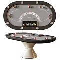 Premium Entertainment Table With Poker Tabletop Design Playing Cards And Colorful Chips