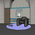 Modern single sofa 3d model