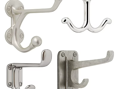 Different Styles Of Metal Coat Hooks For Home Use 3d model