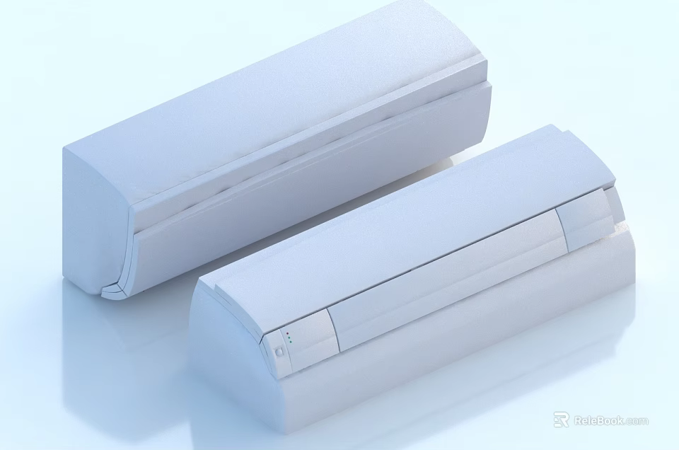 Two White Modern Air Cooler Fans With Sleek Design And Efficient Cooling 3d model