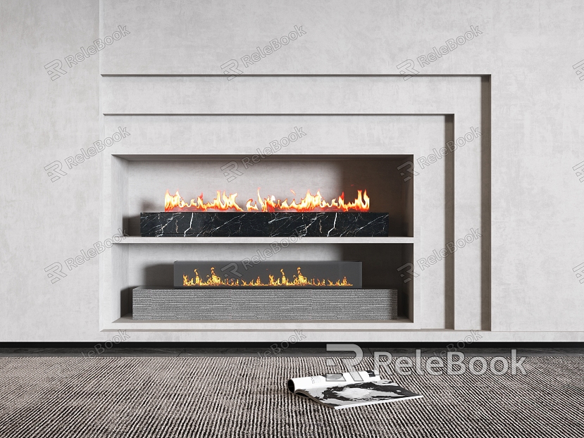 Electronic fireplace Modern fireplace model