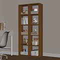 Bookshelf Bookcase Ornaments Combination Desk 3d model