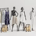 Modern Model Clothing Store Model Bags 3d model