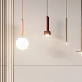 Modern Pendant Lights In Brown Gold Metal With Various Designs For Interior Decor