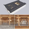 Chinese Ancient Ancestral Hall Ancient Architecture Ancestral Hall 3d model