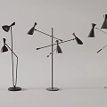 Simple floor lamp combination 3d model