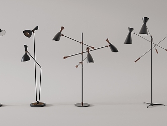 Simple floor lamp combination 3d model