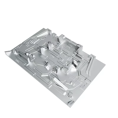 Customized semiconductor aluminum alloy electronic accessories four-axis five-axis machining precision hardware computer gong 3d model