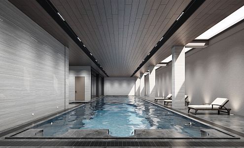 Modern swimming pool 3d model