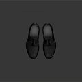 Black Leather Brogue Lace Up Formal Shoes With Shiny Finish And White Soles