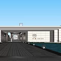Modern gate display area gate 3d model