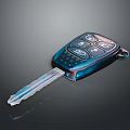 Remote Control Car Key Fob With Electronic Buttons And Metal Key Blade