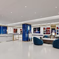 Guojiao 1573 Brand Store Exterior Featuring Blue Facade Glass Door And Window Displays