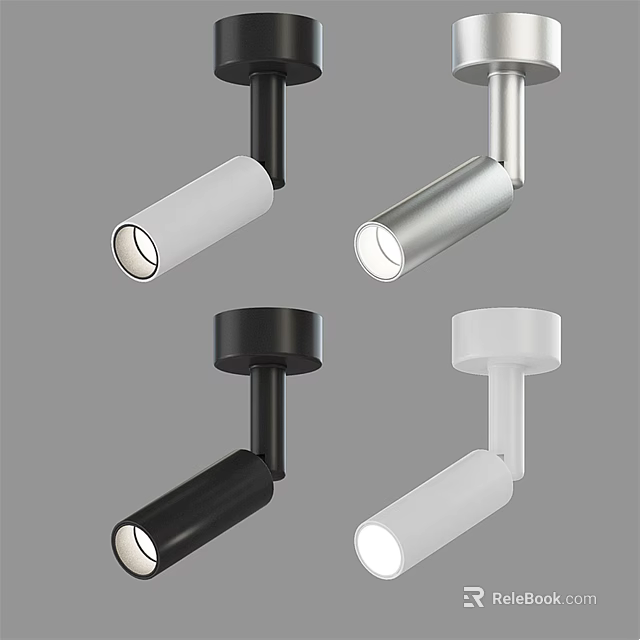 Modern Black And White Downlights Spotlights For Home Interior Lighting 3d model 