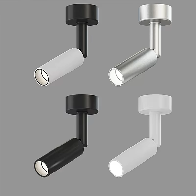 Modern Black And White Downlights Spotlights For Home Interior Lighting 3d model