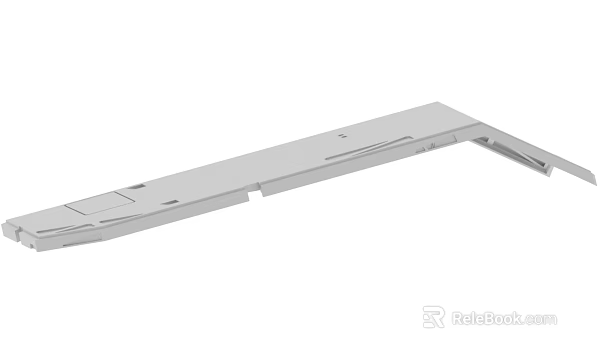 Stainless Steel Bracket For Furniture Installation With Secure Mounting Holes And Smooth Finish 3d model 