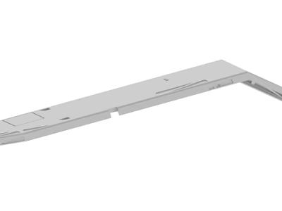 Stainless Steel Bracket For Furniture Installation With Secure Mounting Holes And Smooth Finish 3d model