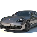 Gray Porsche Panamera Luxury Sports Sedan With Sleek Design And Alloy Wheels