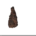 Rough Textured Wood Stone With Irregular Cracked Surface And Dark Brown Black Layers