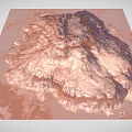 desert mountain gobi mountains desert terrain 3d model