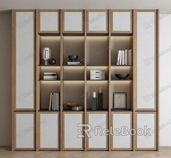 Quiet bookcase bookshelf model