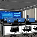 Control room monitoring command center display console LED display 3d model