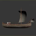 new chinese-style ship ancient ship ancient warship large ancient ship ancient warship 3d model