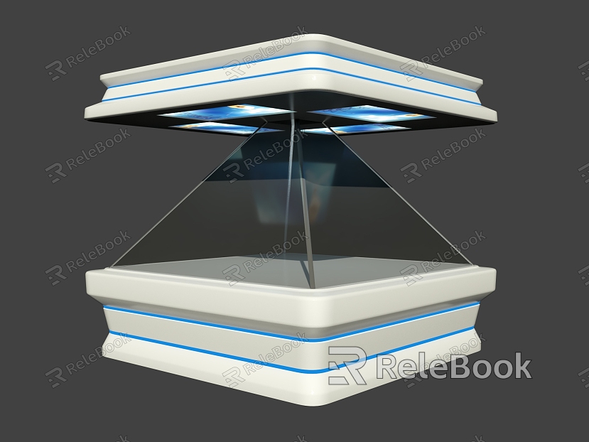 Modern Holographic Projection Holographic Showcase Holographic Showcase Technology Cabinet Projection Three-dimensional Projection Holographic Imaging Virtual Projection model