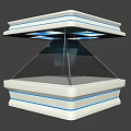 Modern Holographic Projection Holographic Showcase Holographic Showcase Technology Cabinet Projection Three-dimensional Projection Holographic Imaging Virtual Projection 3d model