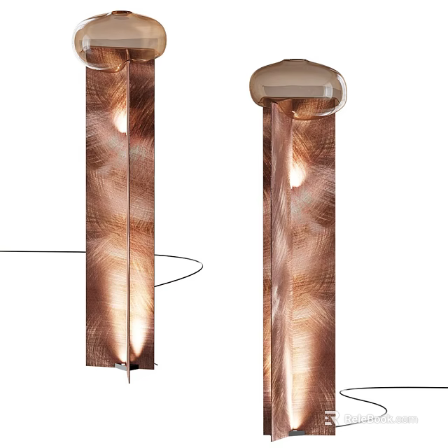 Modern Floor Lamps With Unique Textured Design 3d model 