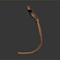 Brown And Orange Curved Snake With Dark Background And Smooth Form