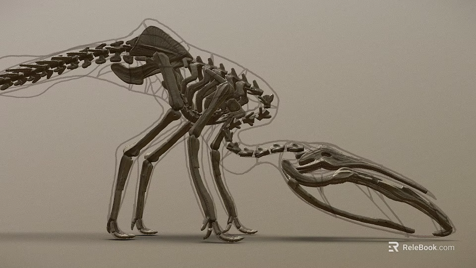 Game Movie Character Skeleton Structure Fantasy Creature With Detailed 3D Design 3d model 
