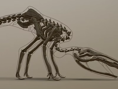 Game Movie Character Skeleton Structure Fantasy Creature With Detailed 3D Design 3d model
