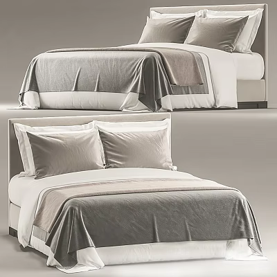 Modern Double Bed 3d model