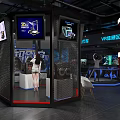 Interactive Entertainment Playground With VR Gaming Machines Screens And Player Experience 3d model
