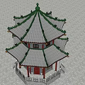 Ancient Chinese Pavilion 3d model