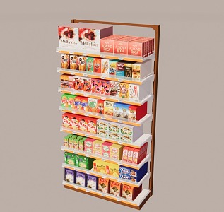 shelf food supermarket Nakajima 3d model