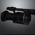 High Quality Panasonic Professional Camcorder Electronic Appliance With Sleek Design Features 3d model