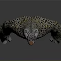 3D Animal Character Model With Spotted Upper Body Purple Pants And Orange Feet