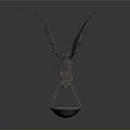 Winged Dragon Metal Sculpture With Decorative Stand And Bowl Base Design