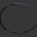 Black Tactical Belt With Row Of Bullet Cartridges And Metal Buckle Design