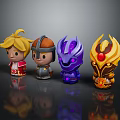 Cartoon Characters And Mythical Creatures Toy Figures With Colorful Armor And Detailed Designs
