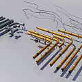 Industrial Equipment Pipes Fittings Elbows And Connectors With Various Shapes Colors