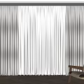 Gray Curtain With Sheer Panel For Window And Chair In Modern Living Interior