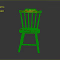 Traditional Wooden Chair With Spindle Back Red Finish And Sturdy Legs