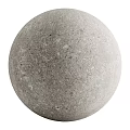 Decorative Gray Concrete Sphere Component With Rough Texture And Natural Surface
