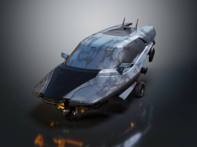 Futuristic Concept Car With Sleek Aerodynamic Exterior And Advanced Design Features 3d model