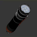 Professional Industrial Flashlight With High Brightness LED And Black Red Design