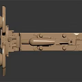 Golden Metal Mechanical Equipment With Intricate Detailed Structural Components And Design